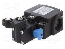 Limit switch; lever R 40mm, plastic roller Ø18mm,with reset