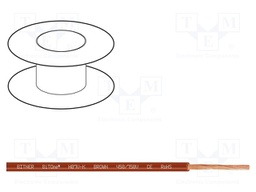Wire; BiTOne; stranded; Cu; 10mm2; brown; PVC; 450/750V; 100m