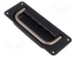 Holder; stainless steel; black; L: 65mm; W: 170mm; D: 14.5mm