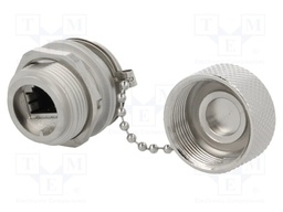Socket; coupler; PIN: 8; Cat: 6a; shielded,with protective cap