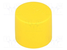 Cap; Body: yellow; Øint: 75.6mm; H: 25mm; Mat: LDPE; Mounting: push-in