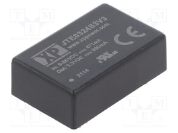 Isolated Board Mount DC/DC Converter, 1.5kV Isolation, ITE, 1 Output, 3 W, 3.3 V, 900 mA