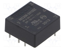 Converter: DC/DC; 20W; Uin: 9÷36V; Uout: 15VDC; Iout: 1333mA; 1"x1"