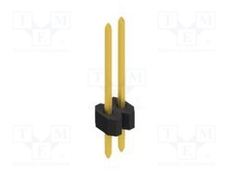 Connector: pin strips; pin header; male; PIN: 2; 1.27mm; THT; 1x2