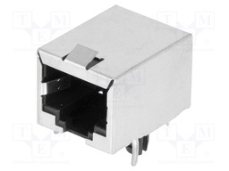 Socket; RJ45; PIN: 8; shielded; Layout: 8p8c; THT; angled