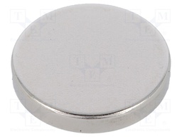 Magnet: permanent; neodymium; H: 3mm; 35N; Ø: 18mm