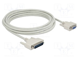 Cable; D-Sub 25pin plug,D-Sub 9pin socket; Len: 5m; beige
