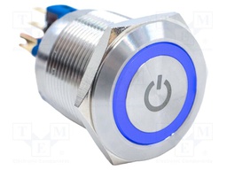 Switch: vandal resistant; SPST-NO + SPST-NC; 2A/48VDC; IP65; blue