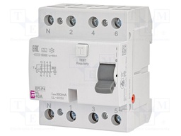 RCD breaker; Inom: 40A; Ires: 300mA; Poles: 4; 400V,415V; IP20; EFI