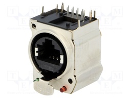 Socket; RJ45; XLRnet; Cat: 5e; shielded,with LED,with push button