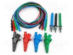 Set of cables and adapters; 1kV; 10A; 2m; black,red,blue,green