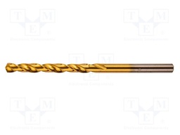 Drill bit; for metal; Ø: 4mm; Plating: titanium nitride