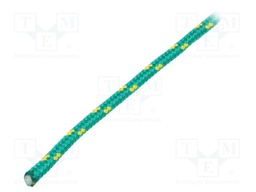 Rope; polypropylene; Ørope: 5mm; L: 50m; with a core; green