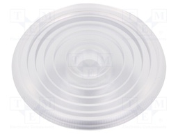 LED lens; round; Mat: PMMA plexiglass; transparent; H: 23.6mm