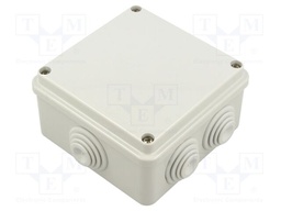 Enclosure: junction box; X: 120.5mm; Y: 120.5mm; Z: 58mm; wall mount