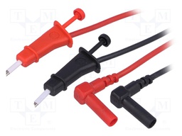 Test lead; silicone; 1m; red and black; 2x test lead; 300V