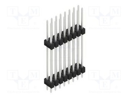 Connector: pin strips; pin header; male; PIN: 16; 2.54mm; THT; 2x8