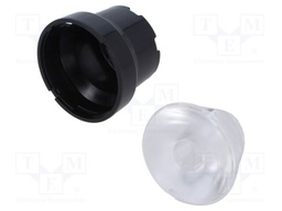 LED lens; round; Mat: PMMA plexiglass; transparent; 11÷19°; Ø: 38mm