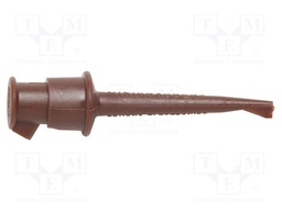 Clip-on probe; hook type; 5A; 60VDC; brown; 2.29mm; L: 59.69mm
