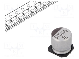 Capacitor: electrolytic; low impedance; SMD; 470uF; 25VDC; ±20%
