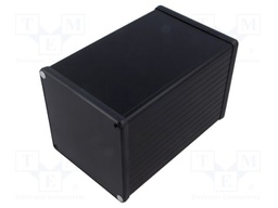 Enclosure: with panel; 1455; X: 104.5mm; Y: 160mm; Z: 104.5mm; black