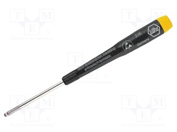 Screwdriver; Allen hex key,spherical; Size: HEX 1,5mm; ESD