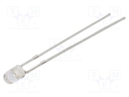 LED; red; 3mm; 60mcd; 30°; 1.7VDC