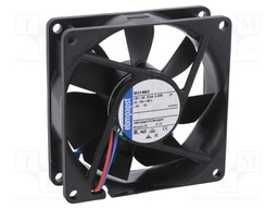 Fan: DC; axial; 80x80x25mm; 33m3/h; 12dBA; slide bearing; 1500rpm
