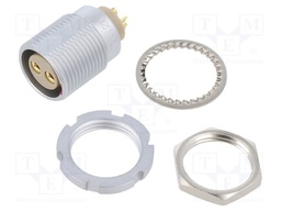 Connector: circular; 2B; socket; female; PIN: 2; soldering