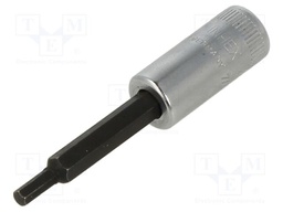 Socket; hex key,socket spanner; HEX 7/64"; 1/4"; 55mm; 44A