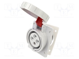 Connector: AC supply 3-phase; socket; female; 16A; 400VAC; IP67