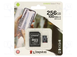 Memory card; microSD; R: 100MB/s; W: 80MB/s; Class 10 UHS I U3