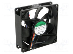 Fan: DC; axial; 12VDC; 92x92x25mm; 127.42m3/h; ball bearing