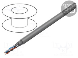 Wire; DeviceNet; 1x2x24AWG+1x2x22AWG; stranded; Cu; PVC; grey