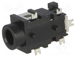Socket; Jack 3,5mm; female; stereo; ways: 3; horizontal; on PCBs