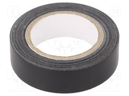 Tape: electrical insulating; W: 15mm; L: 10m; Thk: 0.13mm; black