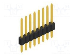 Connector: pin strips; pin header; male; PIN: 8; 1.27mm; THT; 1x8