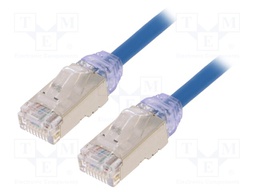 Patch cord; TX6™ PLUS,U/UTP; 6; stranded; Cu; LSZH; blue; Len: 1m