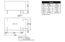 Converter: DC/DC; 12W; Uin: 18÷36V; Uout: 24VDC; Iout: 500mA; DIP16