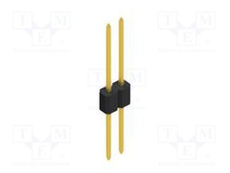 Connector: pin strips; pin header; male; PIN: 2; 1.27mm; THT; 1x2