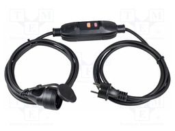 Extension lead; 3G1.5mm2; with flap,with protection; Sockets: 1