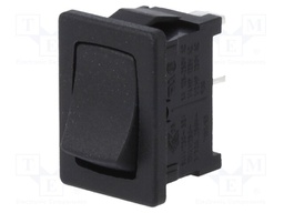 ROCKER; SPST; Pos: 2; ON-OFF; 10A/250VAC; black; IP40; none; 100mΩ