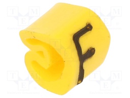 Markers for cables and wires; 1.3÷3mm; PVC; yellow; leaded