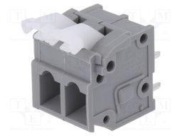 PCB terminal block; straight; 5mm; ways: 2; on PCBs; 0.2÷2.5mm2