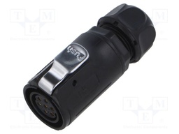 Connector: circular; Quicklock; plug; female; straight; PIN: 7; 500V
