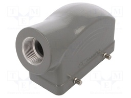 Enclosure: for HDC connectors; size 16B; for cable; angled; metal