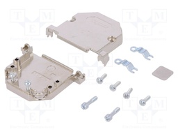 Enclosure: for D-Sub connectors; PIN: 25; HD20; shielded; UNC4-40