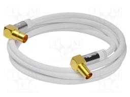 Cable; 75Ω; 10m; Full HD,shielded, fourfold,works with 4K, UHD