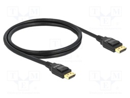 Cable; DisplayPort plug,both sides; DisplayPort 1.2; 1m; black