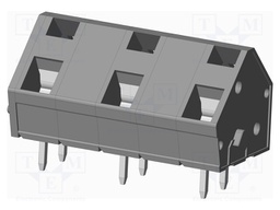 Connector: PCB terminal block; terminal; angled 45°; on PCBs